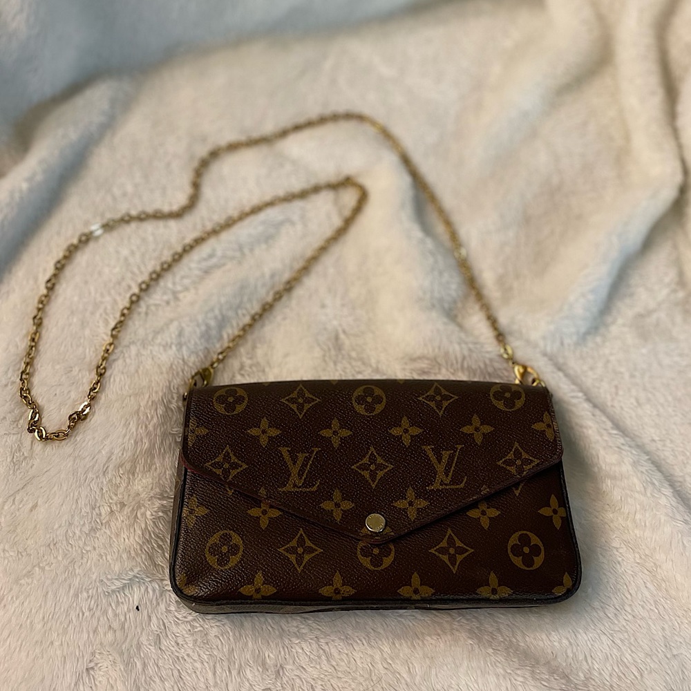 Louis Vuitton Monogram Pochette Felicie Chain Wallet